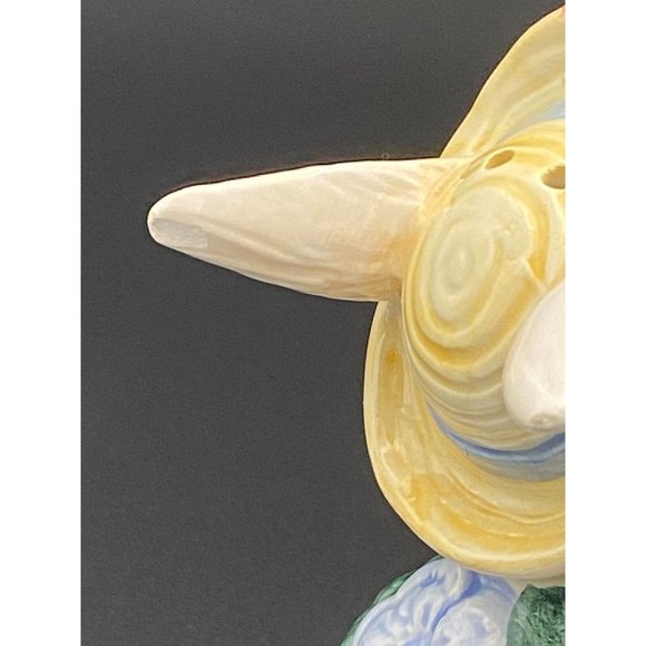 Fitz and Floyd Bunny Salt and Pepper Shaker Set Bloomers Collection 1991 Easter - Picture 8 of 10